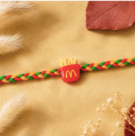 French Fries Charm Rakhi – Cute Designer Fries Rakhi for Brother