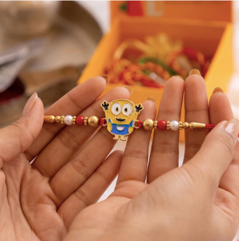 Cartoon Character Rakhi – Cute Designer Beaded Rakhi with Soft Thread for Brother