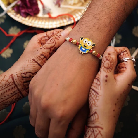 Cartoon Character Rakhi – Cute Designer Beaded Rakhi with Soft Thread for Brother