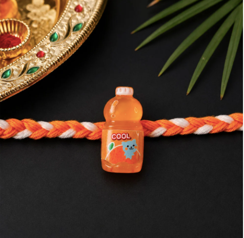 Fancy Drink Bottle Charm Rakhi – Cute Designer Bottle Rakhi for Brother